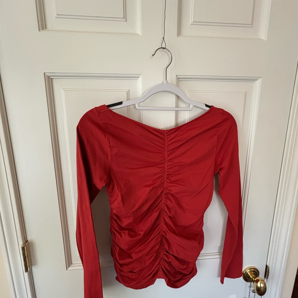 Last Tango ruched v-neck top